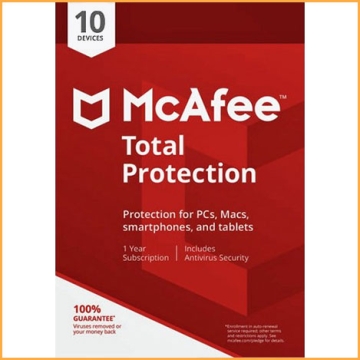 McAfee Total Protection - 10 Devices - 1 Year